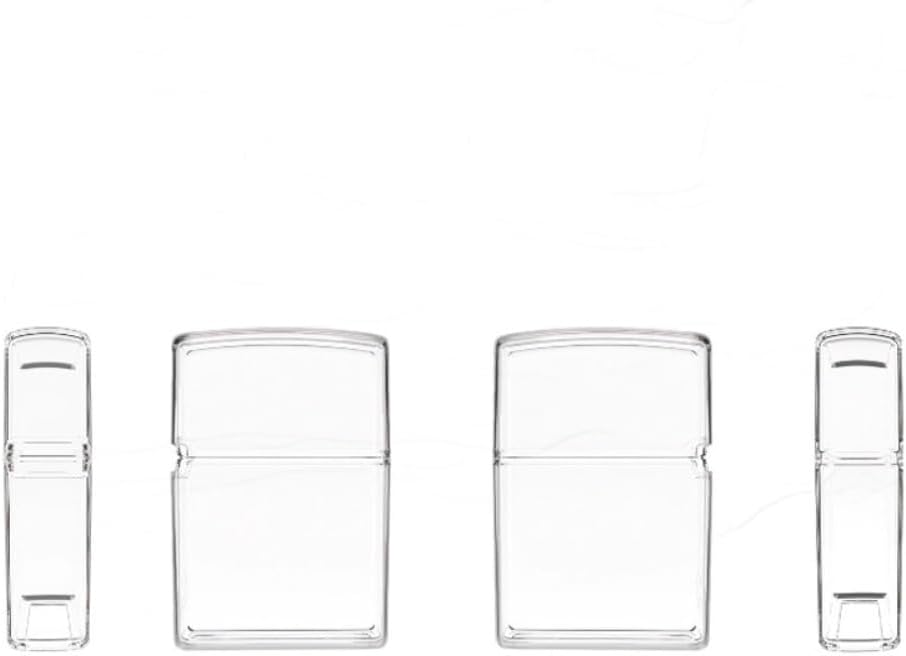 1Pc Clear TPU Case Cover Holder Sleeve Pouches Compatible with Zippo Lighters Scratch Proof Shockproof Protective
