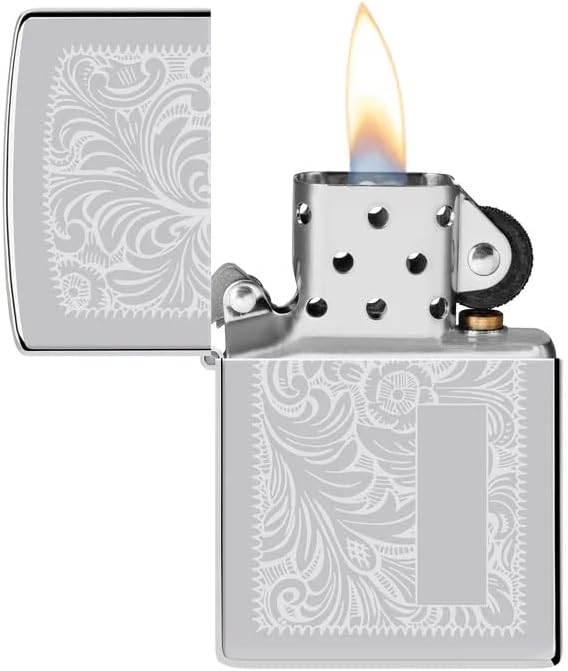 Zippo Custom Lighter – Personalized Engraved Venetian Design | Genuine Windproof Metal Lighter | Unique Gift for Men & Women – Christmas, Halloween, Valentine