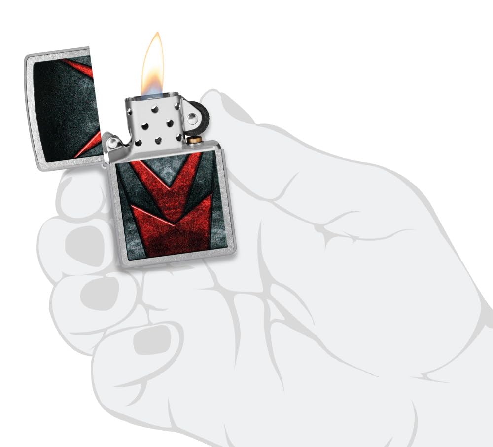 Zippo Gothic Window Design Armor® Black Ice® Pocket Lighter