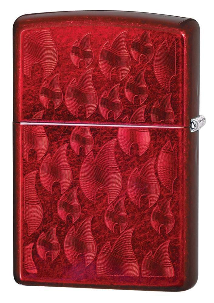 Zippo Lighter: Armor MultiCut Geometric Deep Carve - Antique Silver 49883