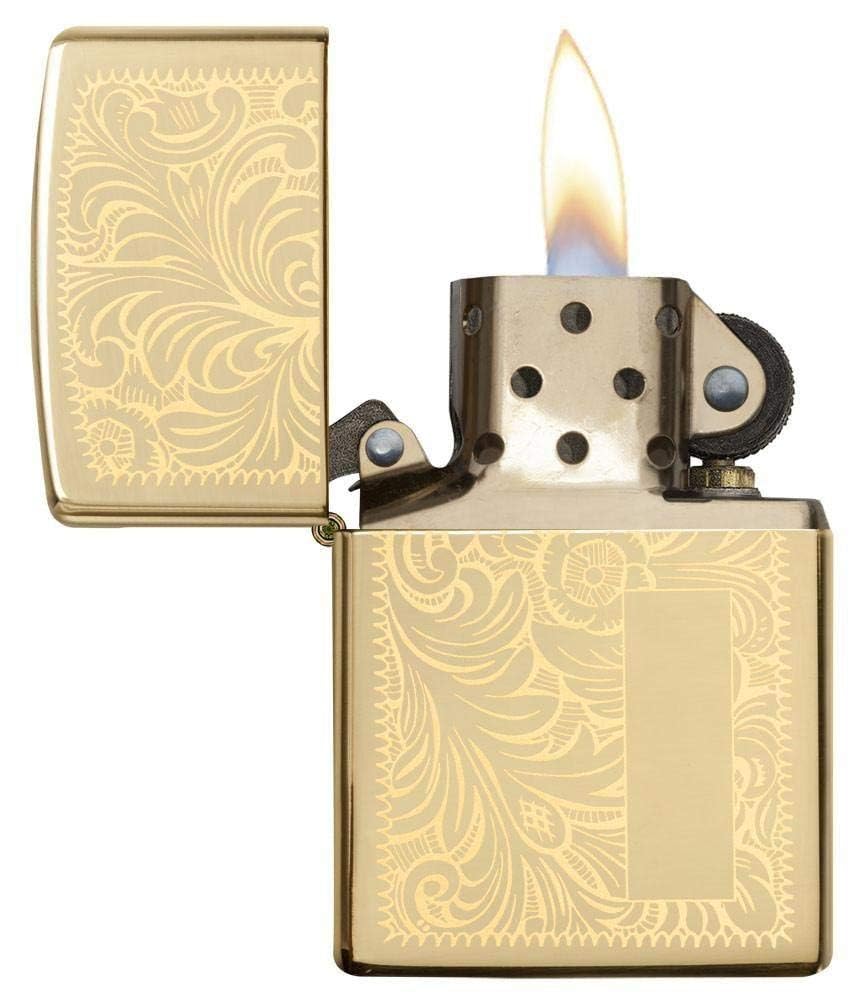 Zippo Custom Lighter – Personalized Engraved Venetian Design | Genuine Windproof Metal Lighter | Unique Gift for Men & Women – Christmas, Halloween, Valentine