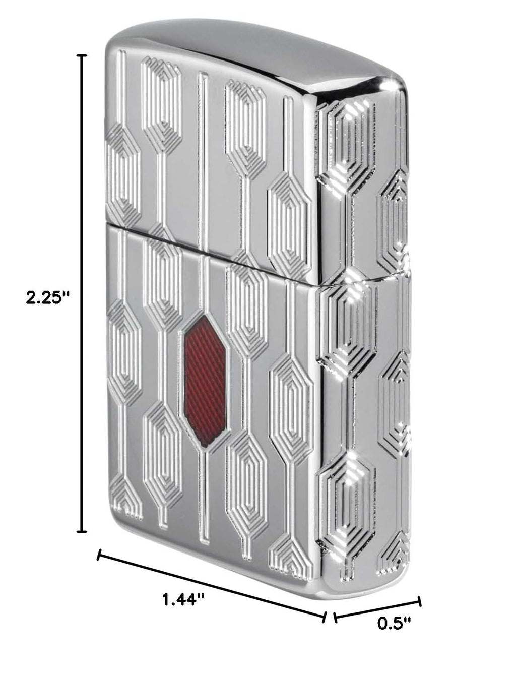 Zippo Lighter: Armor MultiCut Geometric Deep Carve - Antique Silver 49883
