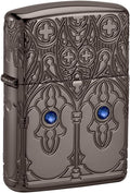 Zippo Gothic Window Design Armor® Black Ice® Pocket Lighter