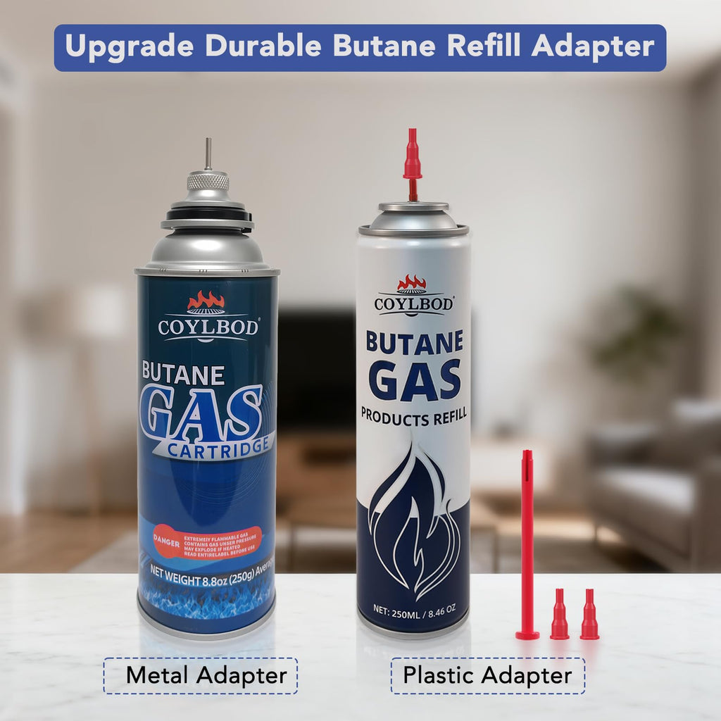 Semlos Butane Tank Adapter, Butane Nozzle for Lighter and Torch Refill