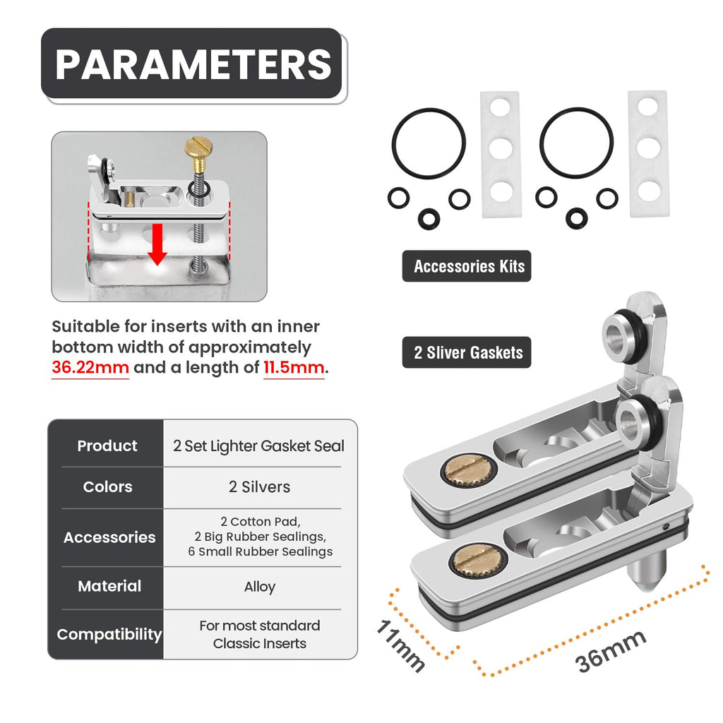 YUSUD Lighter Gasket Seal Compatible with Zippo, Lighter Fluid Anti-evap