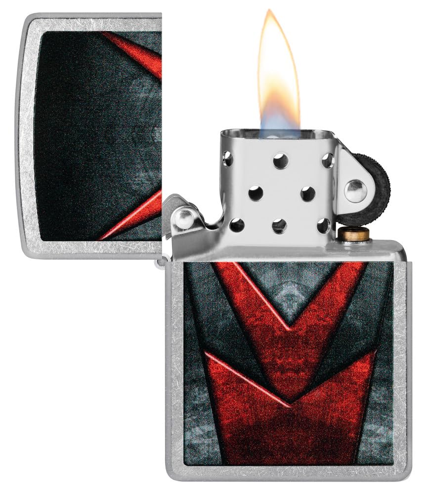 Zippo Gothic Window Design Armor® Black Ice® Pocket Lighter