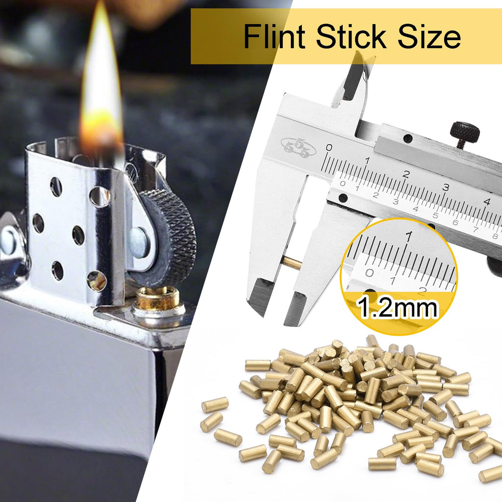 Universal Lighter Repair Kit for Petrol Lighter Flint Stones, Cotton Wick, Flint Spring Rubber Gaskets, Flint Striker Wheel, Felt Pad Wadding Cotton
