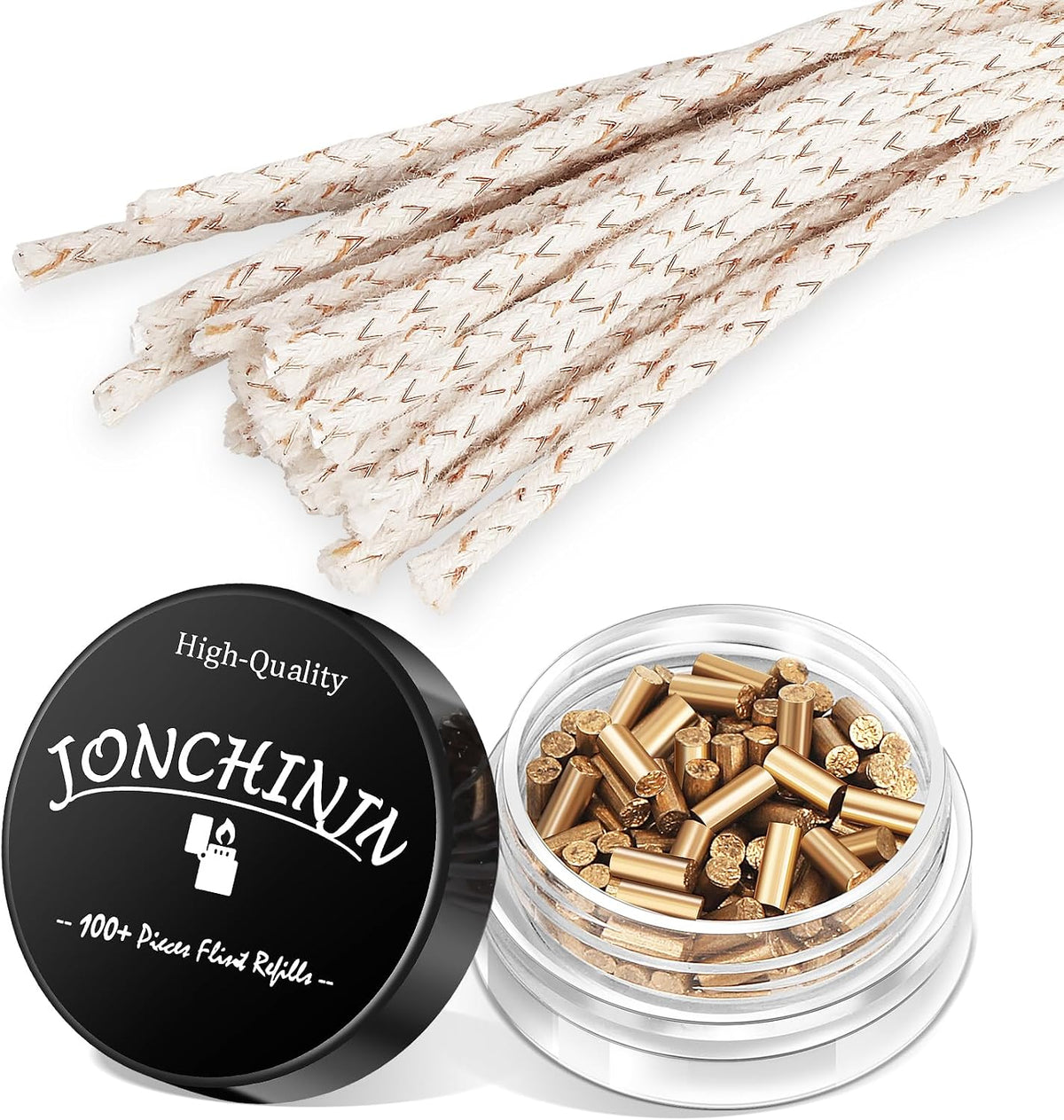 100 Flints & 20 Wicks Repair Kit, Compatible with Zippo Clipper