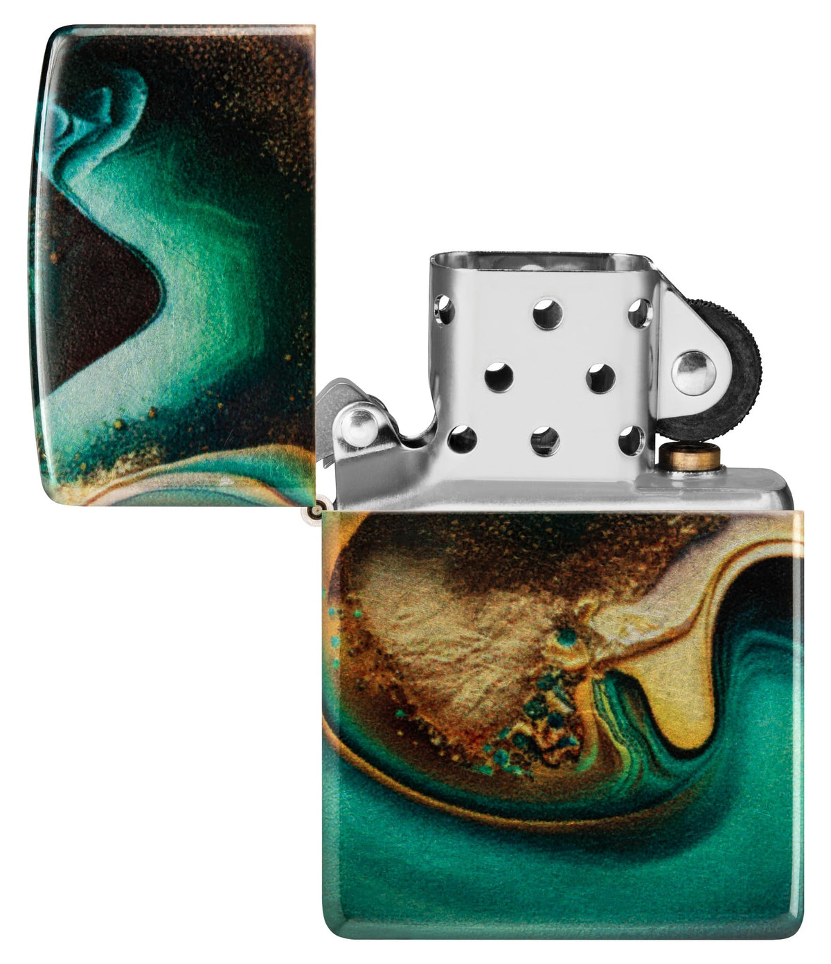 Zippo Lighter: Armor MultiCut Geometric Deep Carve - Antique Silver 49883